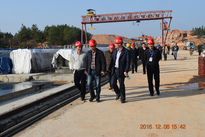湖南省交通建设质量安全监督管理局领导莅临益娄高速公路第11标项目部检查指导工作